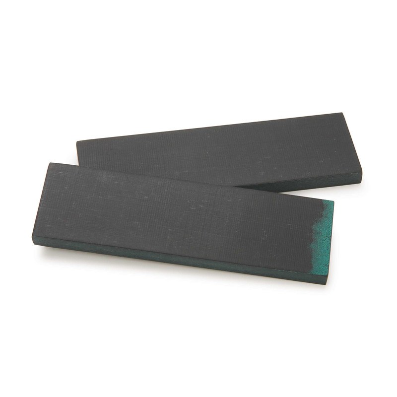 Micarta Knife Scales - 8 mm x 1-1/2" x 5" - Pair - Color:Black and Green